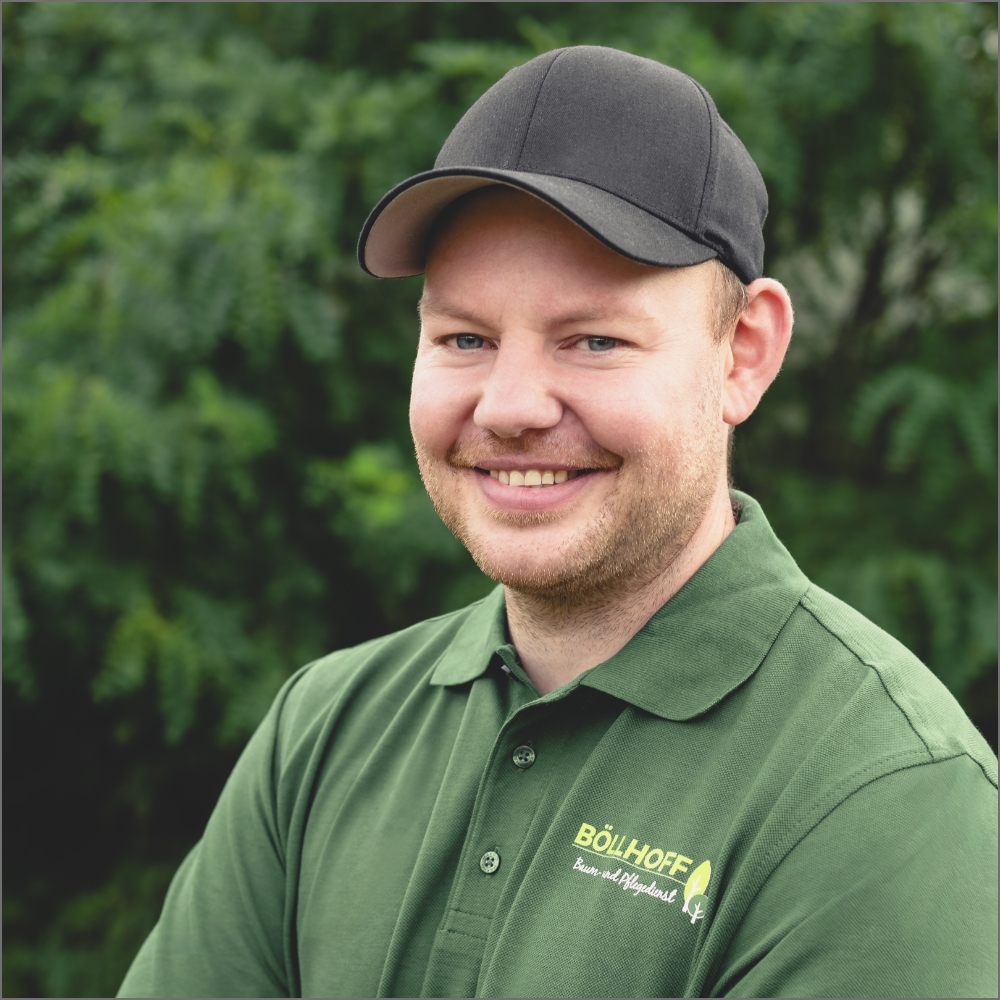 Porträt von Gartenlandschaftsbauer Sebastian Hasse.