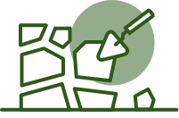 Icon mit für den Leistungsbereich Natursteinarbeiten.