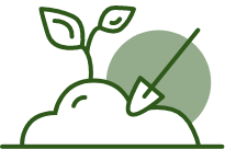 Icon mit Bäumen zum Thema Garten-Neu- und Umgestaltung.